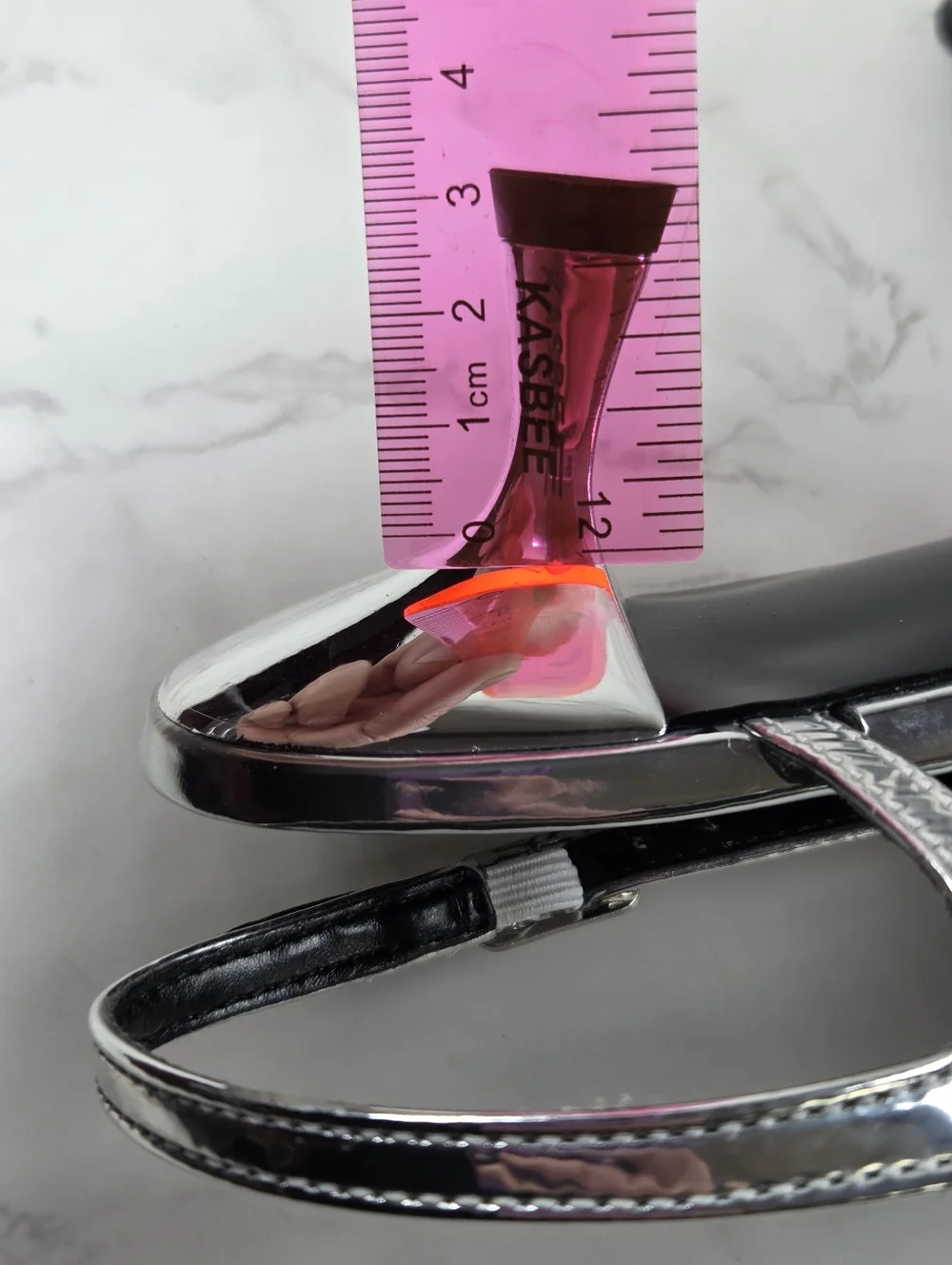 Steve Madden Silver Pointed Slingback Heels(B4) - Picture 5 of 6